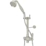 Perrin and Rowe Edwardian 1.8 GPM Single Function Hand Shower Package - Includes Slide Bar and Hose Polished Nickel
