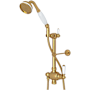 Perrin and Rowe Edwardian 1.8 GPM Single Function Hand Shower Package - Includes Slide Bar and Hose Unlacquered Brass (Living Finish)