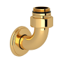Perrin and Rowe Exposed Thermostatic Valve Bottom Return Elbow English Gold