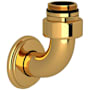 Perrin and Rowe Exposed Thermostatic Valve Bottom Return Elbow Unlacquered Brass (Living Finish)