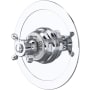 Perrin and Rowe Edwardian Thermostatic Valve Trim Only with Single Cross Handle - Less Rough In Polished Chrome