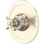 Perrin and Rowe Edwardian Thermostatic Valve Trim Only with Single Cross Handle - Less Rough In Satin Nickel
