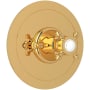 Perrin and Rowe Georgian Era Thermostatic Valve Trim Only with Single Cross Handle - Less Rough In English Gold