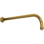 Perrin and Rowe Holborn 15" Wall Mounted Shower Arm and Flange Unlacquered Brass