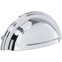 Perrin and Rowe 3 Inch Center to Center Cup Cabinet Pull - Pack of 5 Polished Chrome