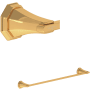Perrin and Rowe Deco 18" Towel Bar English Gold