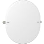 Perrin and Rowe Holborn 23-3/8" W x 24-7/16" H Modern Oval Frameless Bathroom Wall Mirror Polished Nickel