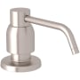 Perrin and Rowe Holborn Deck Mounted Soap Dispenser with 16 oz Capacity Satin Nickel