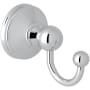 Perrin and Rowe Georgian Era Single Robe Hook Polished Chrome