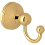 Perrin and Rowe Georgian Era Single Robe Hook English Gold