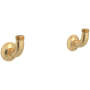 Perrin and Rowe Georgian Era Bridge Kitchen Faucet Wall Unions Satin English Gold