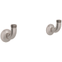 Perrin and Rowe Georgian Era Bridge Kitchen Faucet Wall Unions Satin Nickel