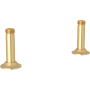 Perrin and Rowe Georgian Era Bridge Faucet Straight Deck Unions Satin English Gold