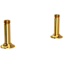 Perrin and Rowe Georgian Era Bridge Faucet Straight Deck Unions Unlacquered Brass