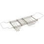 Perrin and Rowe Edwardian 32" Adjustable Brass Bath Rack Polished Nickel