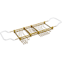 Perrin and Rowe Edwardian 32" Adjustable Brass Bath Rack Unlacquered Brass (Living Finish)