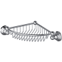 Perrin and Rowe Edwardian 8-1/4" Wall Mounted Corner Shower Basket Polished Chrome