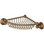 Perrin and Rowe Edwardian 8-1/4" Wall Mounted Corner Shower Basket English Bronze