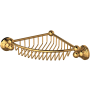 Perrin and Rowe Edwardian 8-1/4" Wall Mounted Corner Shower Basket English Gold