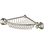Perrin and Rowe Edwardian 8-1/4" Wall Mounted Corner Shower Basket Polished Nickel
