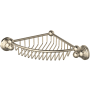 Perrin and Rowe Edwardian 8-1/4" Wall Mounted Corner Shower Basket Satin Nickel
