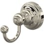 Perrin and Rowe Edwardian Single Robe Hook Polished Nickel