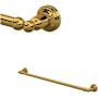 Perrin and Rowe Edwardian 26" Towel Bar Unlacquered Brass (Living Finish)