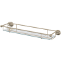 Perrin and Rowe Edwardian 22" Brass Bathroom Shelf Satin Nickel