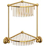 Perrin and Rowe Two Tier Corner Shower Basket English Gold