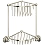 Perrin and Rowe Two Tier Corner Shower Basket Polished Nickel