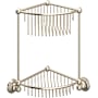 Perrin and Rowe Two Tier Corner Shower Basket Satin Nickel