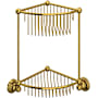 Perrin and Rowe Two Tier Corner Shower Basket Unlacquered Brass (Living Finish)