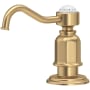 Perrin and Rowe Deck Mounted Soap Dispenser with 16 oz Capacity Satin English Gold