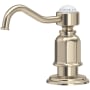 Perrin and Rowe Deck Mounted Soap Dispenser with 16 oz Capacity Satin Nickel