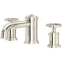 Perrin and Rowe Armstrong 1.2 GPM Widespread Bathroom Faucet With Low Spout Polished Nickel