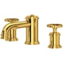 Perrin and Rowe Armstrong 1.2 GPM Widespread Bathroom Faucet With Low Spout Unlacquered Brass (Living Finish)