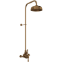 Perrin and Rowe Georgian Era Exposed Thermostatic Shower System with Shower Head, Slide Bar, Shower Arm, and Valve Trim English Bronze