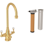 Perrin and Rowe Georgian Era 1.5 GPM Hot and Cold Water Dispenser with Filter English Gold