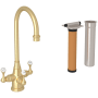 Perrin and Rowe Georgian Era 1.5 GPM Hot and Cold Water Dispenser with Filter Satin English Gold