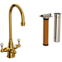 Perrin and Rowe Georgian Era 1.5 GPM Hot and Cold Water Dispenser with Filter Unlacquered Brass