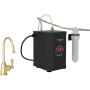 Perrin and Rowe Georgian Era 0.5 GPM Hot Water Dispenser with Hot Water Filter Tank Satin English Gold