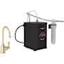 Perrin and Rowe Georgian Era 0.5 GPM Hot Water Dispenser with Hot Water Filter Tank Unlacquered Brass