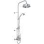 Perrin and Rowe Georgian Era Exposed Thermostatic Shower System with Shower Head, Hand Shower, Slide Bar, Shower Arm, Hose, Valve Trim, and Lever Handles Polished Chrome