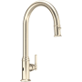 Perrin and Rowe Southbank 1.8 GPM Touchless Single Hole Pull Down Kitchen Faucet Satin Nickel