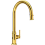 Perrin and Rowe Southbank 1.8 GPM Touchless Single Hole Pull Down Kitchen Faucet Unlacquered Brass