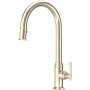 Perrin and Rowe Southbank 1.8 GPM Single Hole Pull Down Kitchen Faucet Satin Nickel