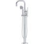 Perrin and Rowe Armstrong Floor Mounted Tub Filler with Built-In Diverter - Includes Hand Shower Polished Chrome