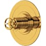 Perrin and Rowe Armstrong Thermostatic Valve Trim Only with Single Wheel Handle - Less Rough In Unlacquered Brass (Living Finish)