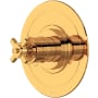 Perrin and Rowe Armstrong Thermostatic Valve Trim Only with Single Cross Handle - Less Rough In English Gold