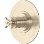 Perrin and Rowe Armstrong Thermostatic Valve Trim Only with Single Cross Handle - Less Rough In Satin Nickel